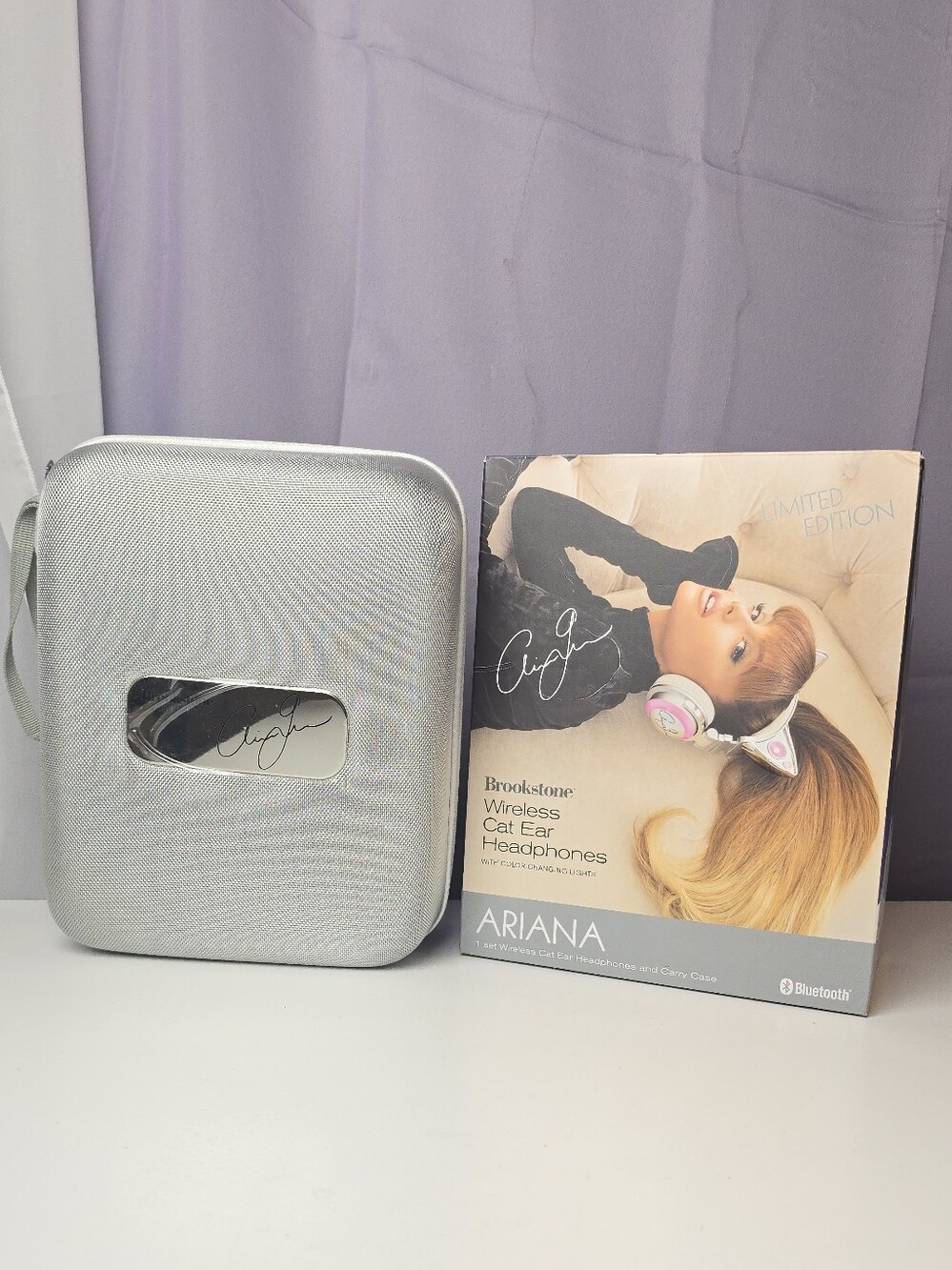 Limited Edition Ariana Grande Brookstone Cat Ear Headphones – Complete Set - Picture 3 of 10